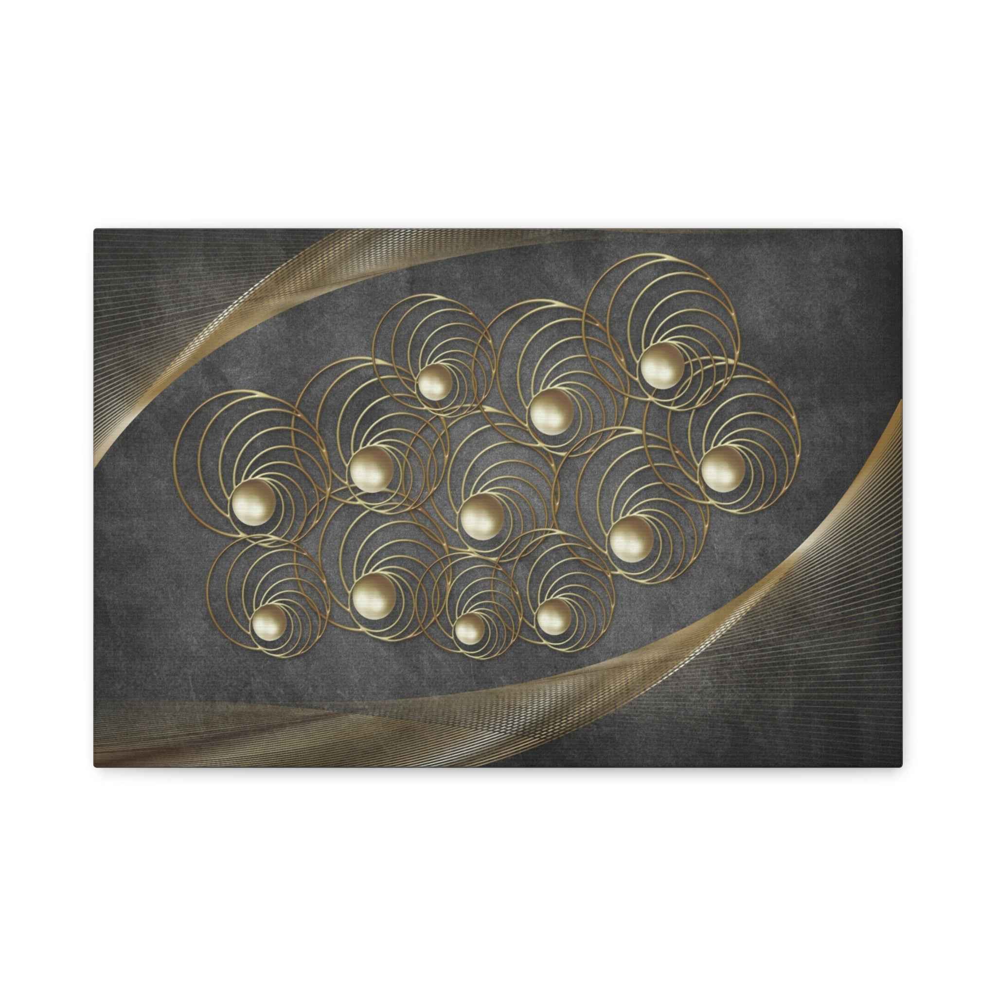 Luxury Gold Geometric Wall Art - Modern Abstract Canvas Decor