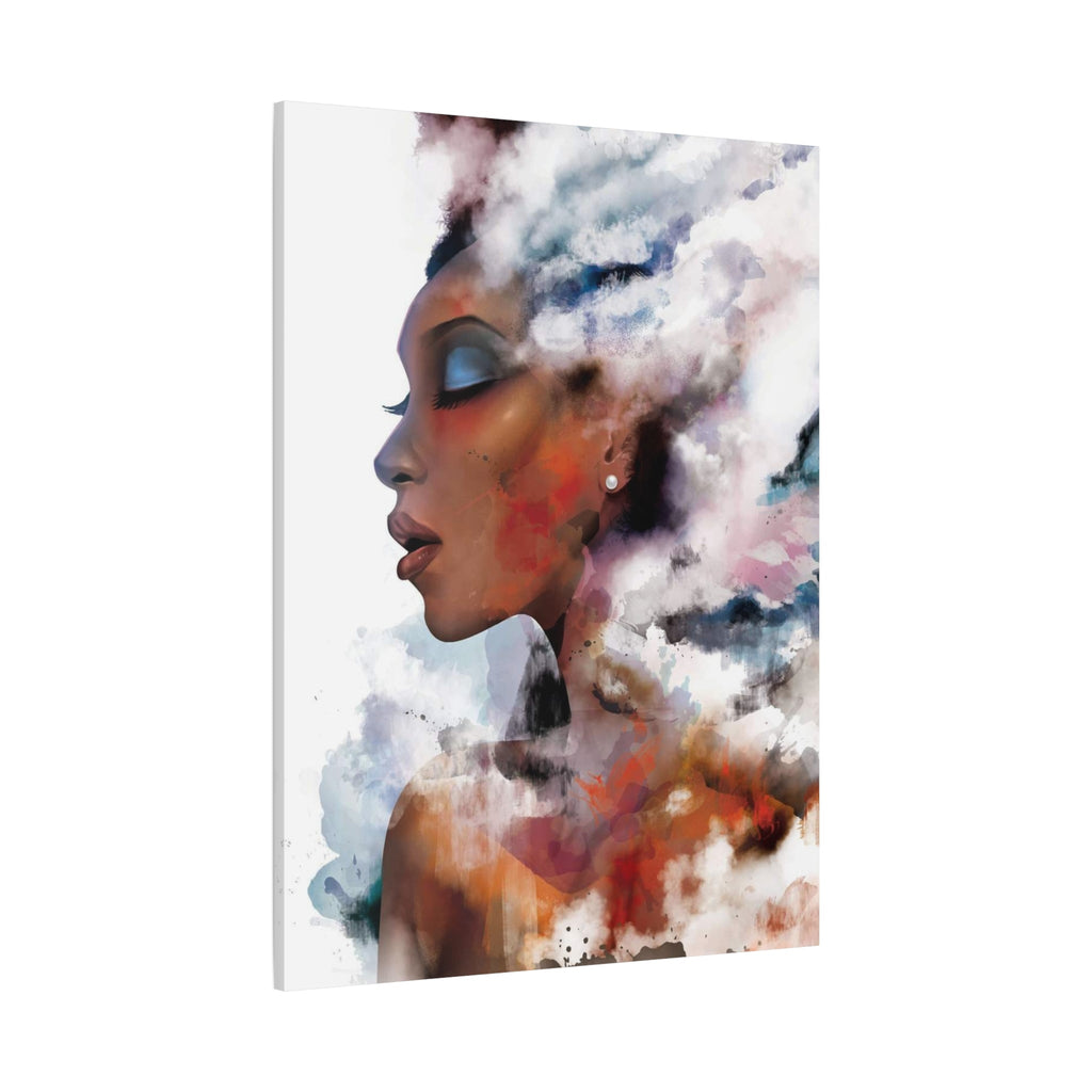 Abstract Watercolor Woman Art - Dreamy Canvas Portrait Wall Decor - TheKaraHan