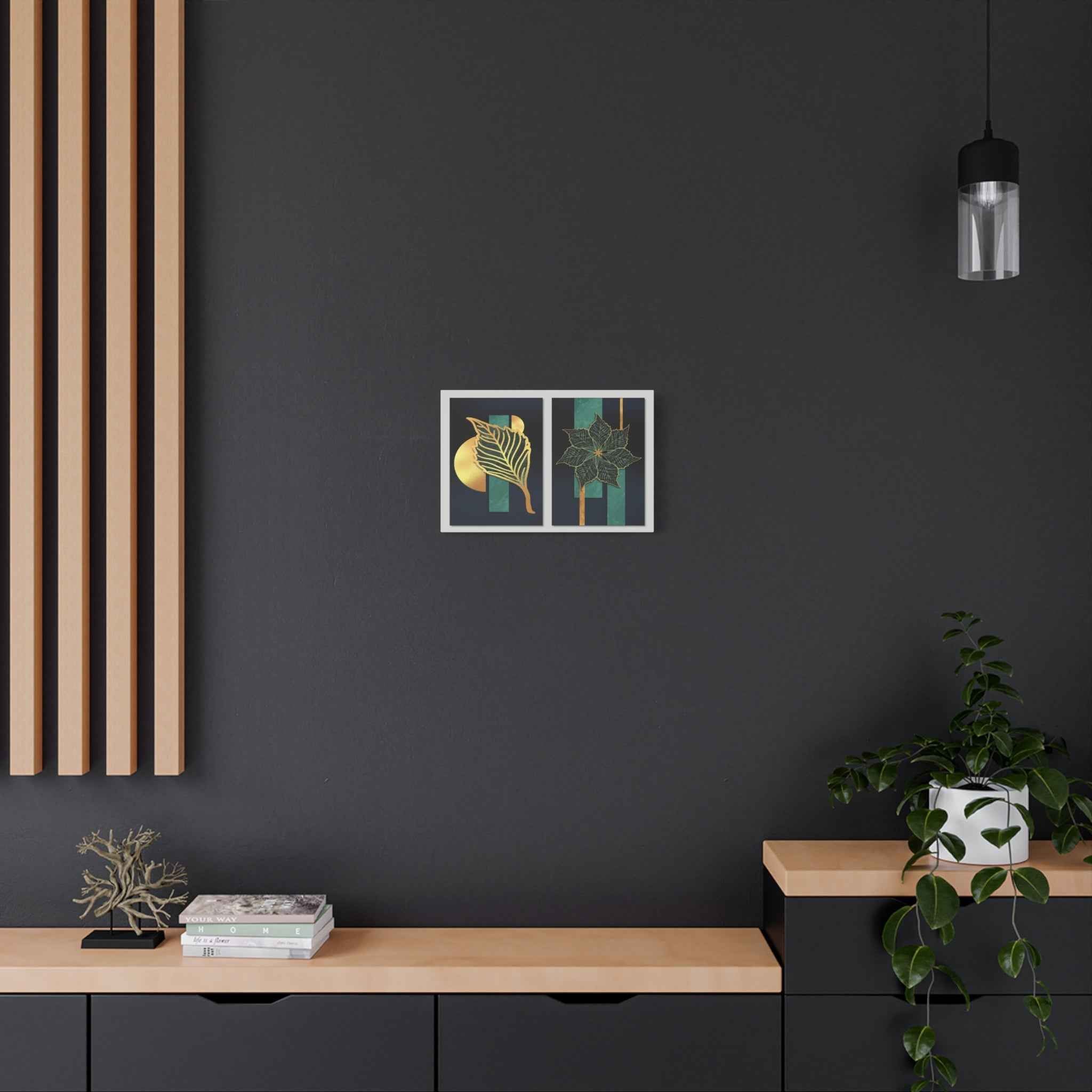 Gold Leaf Wall Art - Botanical Abstract Prints