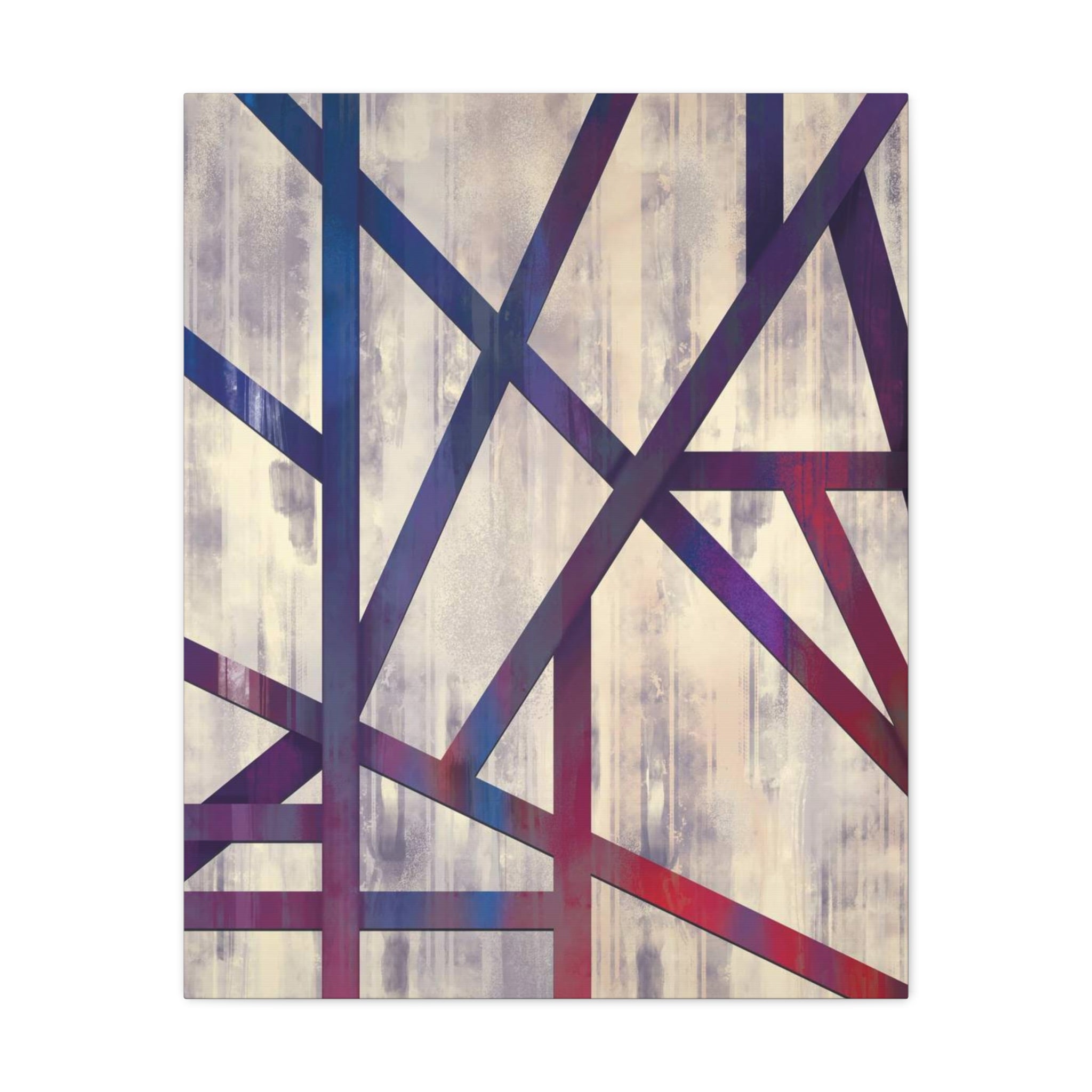 Abstract Geometric Matte Canvas Art – Stretched Wall Decor 