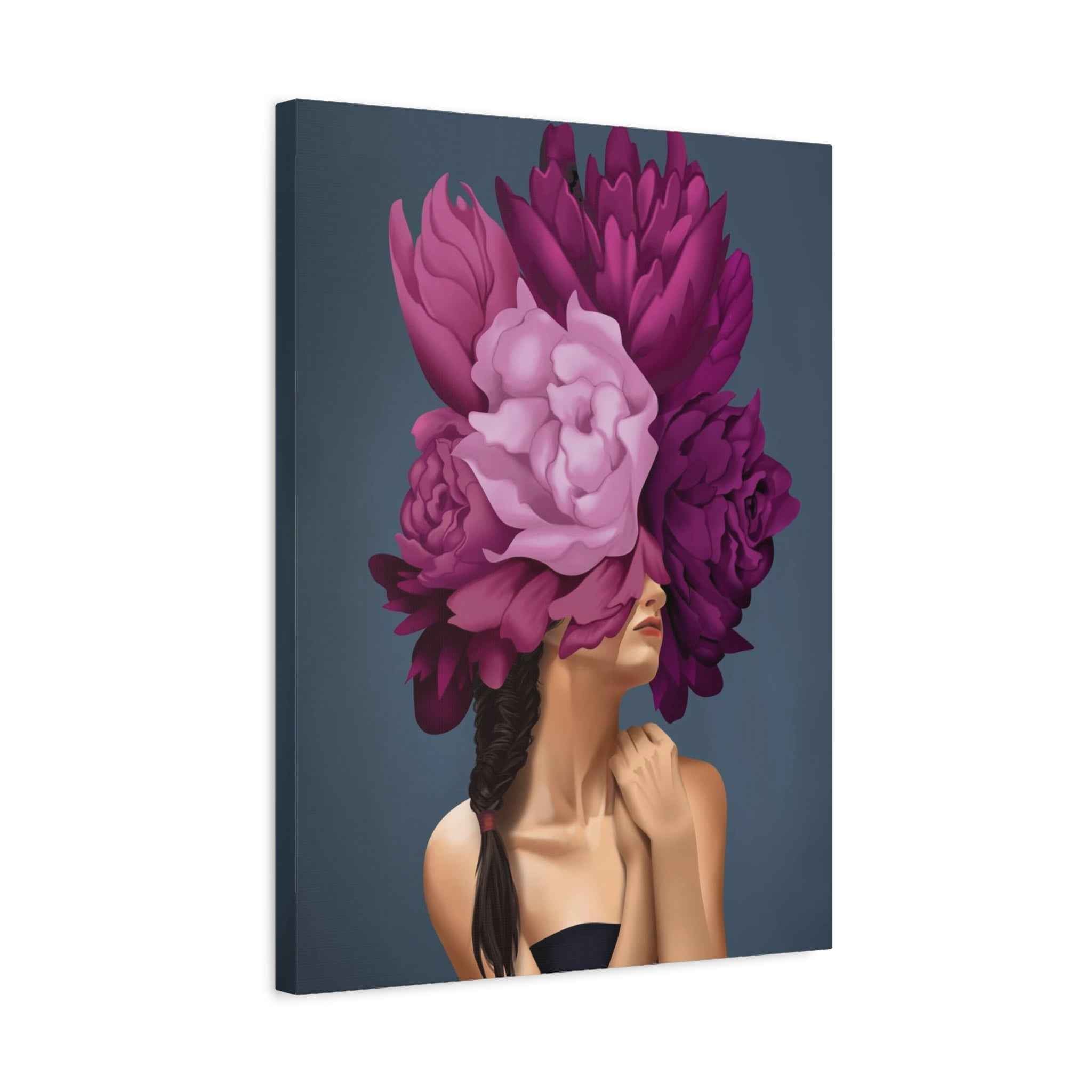 Floral Masked Woman Wall Art - TheKaraHan