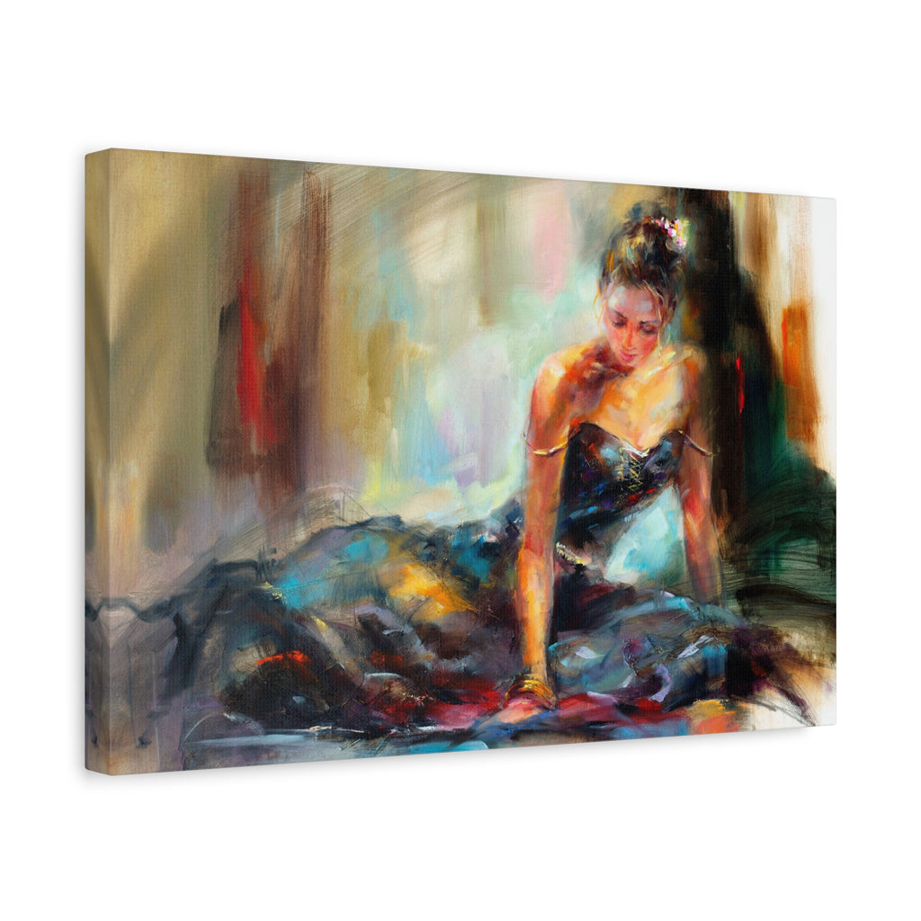 Impressionist Ballerina Canvas Art — Matte Stretched Wall Painting 