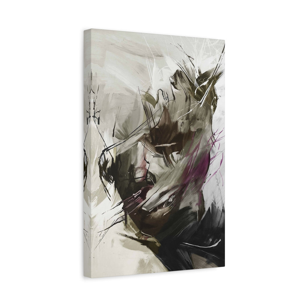Abstract Expressionist Portrait Canvas — Matte Stretched Wall Art 