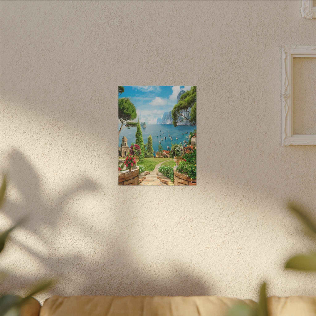 Mediterranean Seaside Canvas Art - Stunning Matte Stretched Wall Painting - TheKaraHan