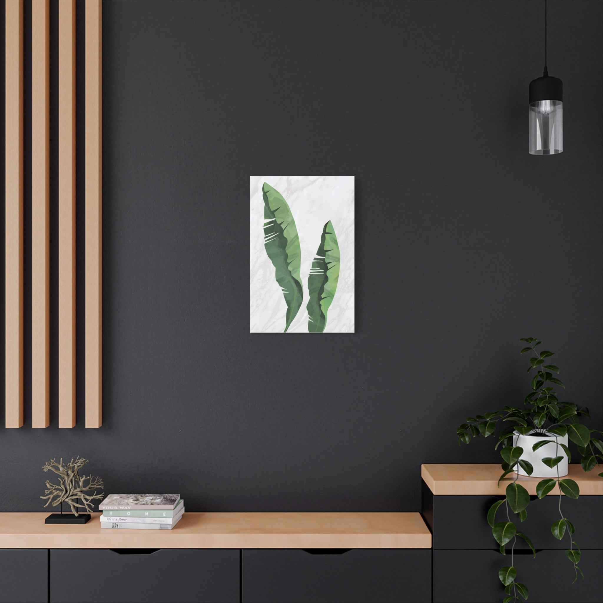 Banana Leaf Canvas Wall Art - Matte Stretched 1.25" - TheKaraHan