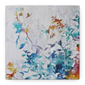 Floral Watercolor Canvas Art - Abstract Blue & Teal Botanical Print - TheKaraHan