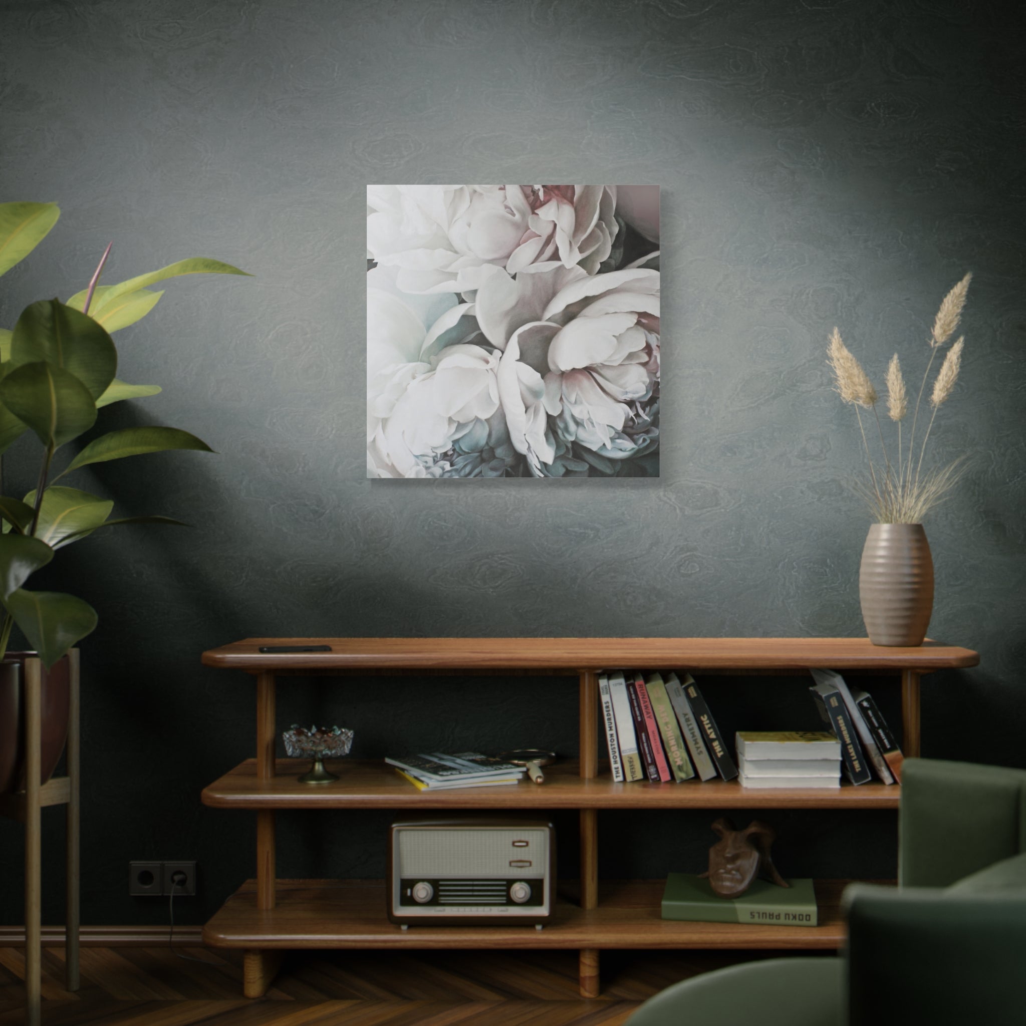 Soft Peony Blooms Canvas Wall Art — Matte Stretched 1.25" 