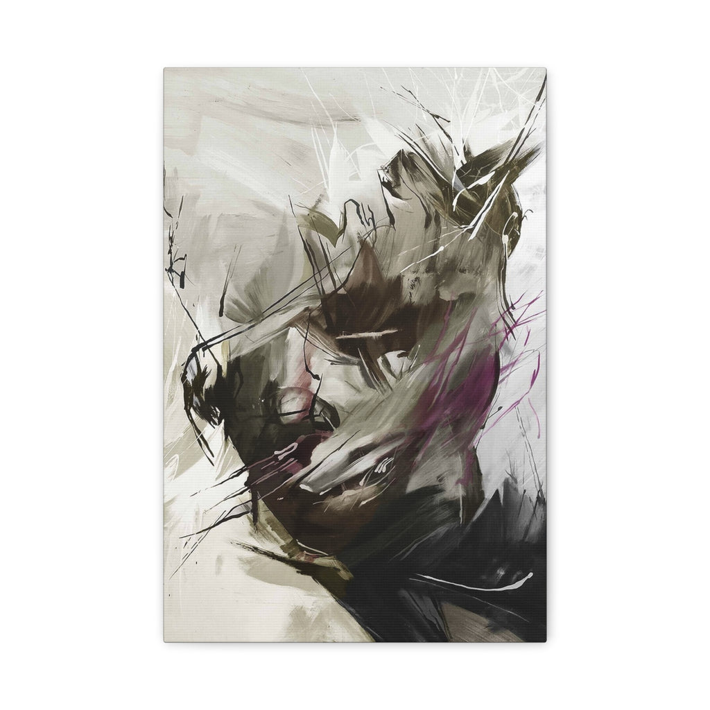 Abstract Expressionist Portrait Canvas — Matte Stretched Wall Art 