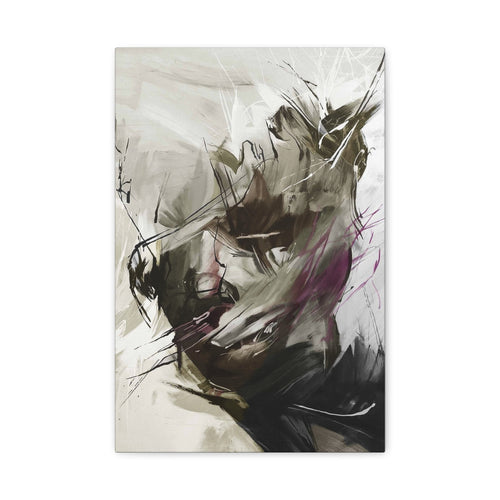 Abstract Expressionist Portrait Canvas — Matte Stretched Wall Art - TheKaraHan