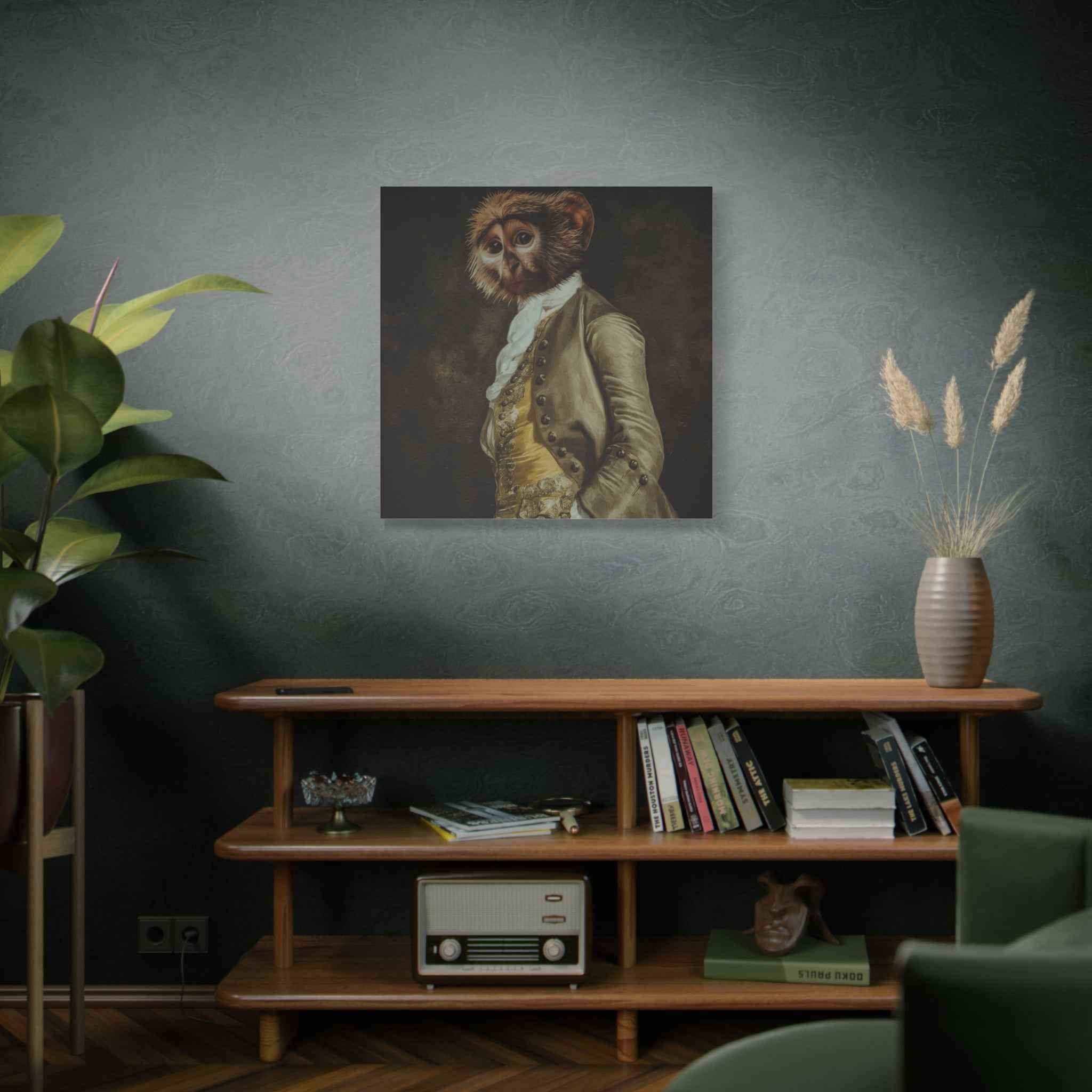 Regal Monkey Canvas Art - Unique Portrait for Stylish Home Decor