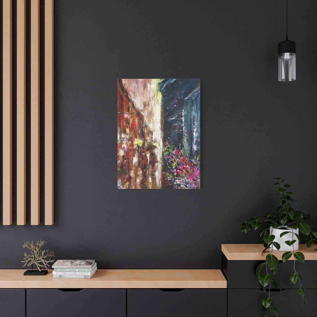 Abstract Floral Canvas Art – Matte Stretched Street Art Painting - TheKaraHan