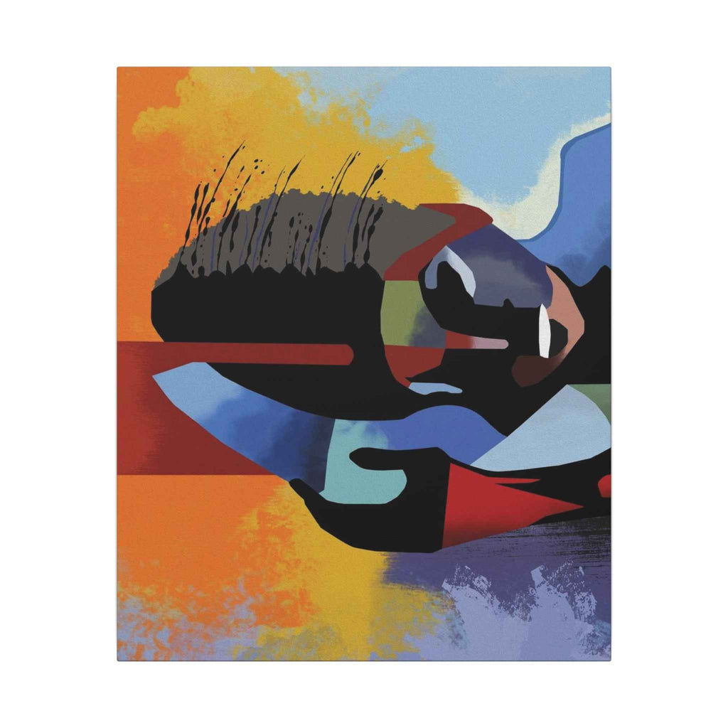 Abstract Guitar Art Canvas - Colorful Modern Music Wall Decor for Your Space - TheKaraHan