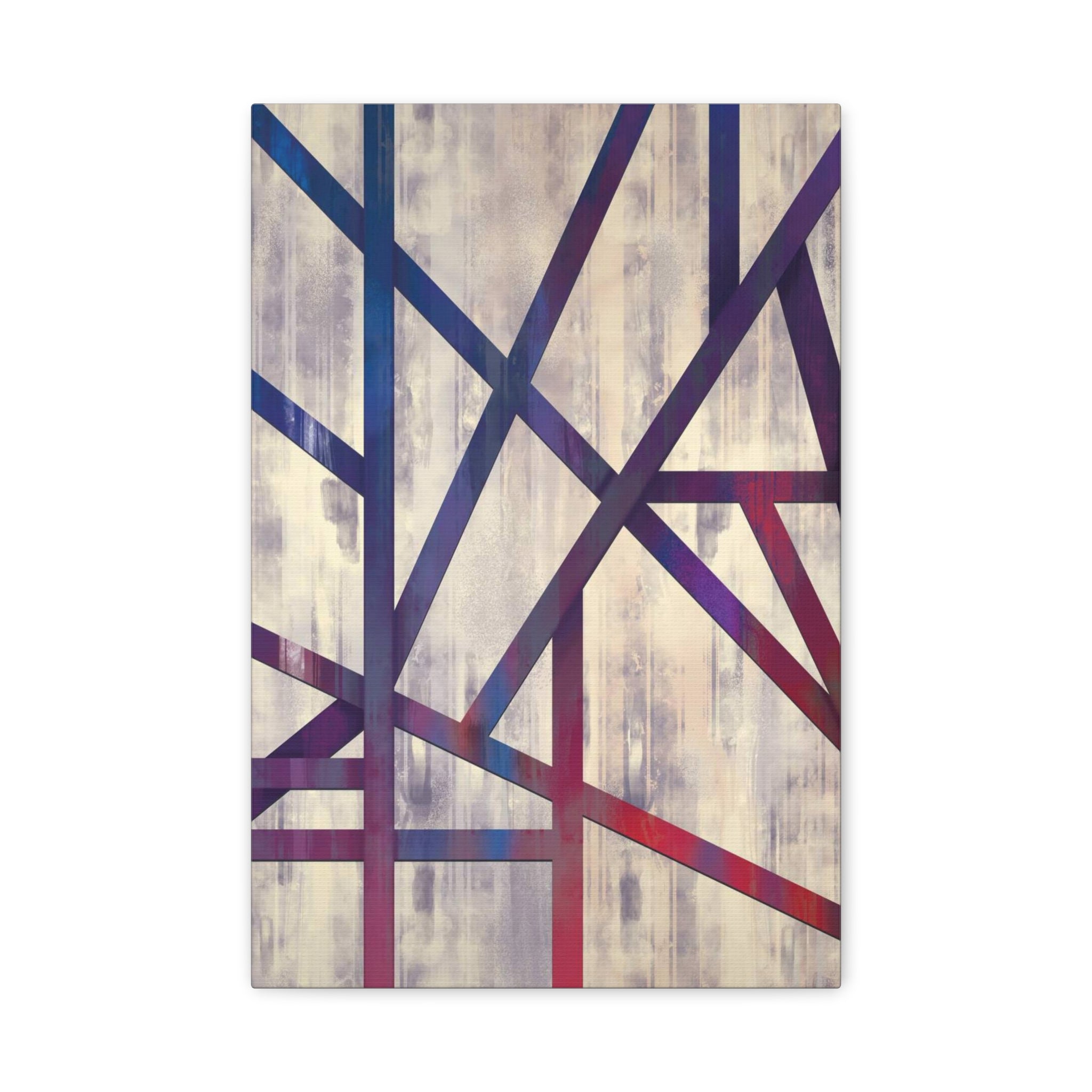 Abstract Geometric Matte Canvas Art – Stretched Wall Decor 