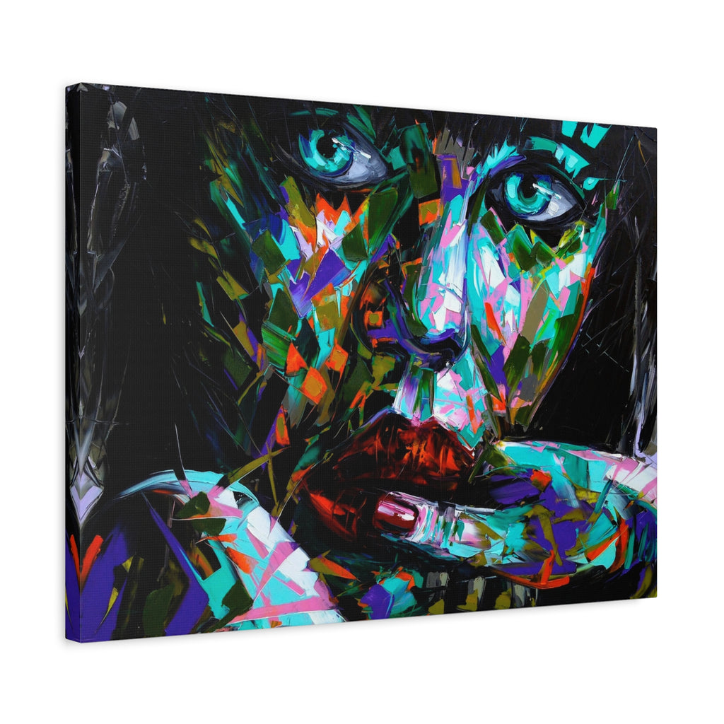 Colorful Abstract Woman Portrait Canvas — Modern Pop Art Wall Decor - TheKaraHan