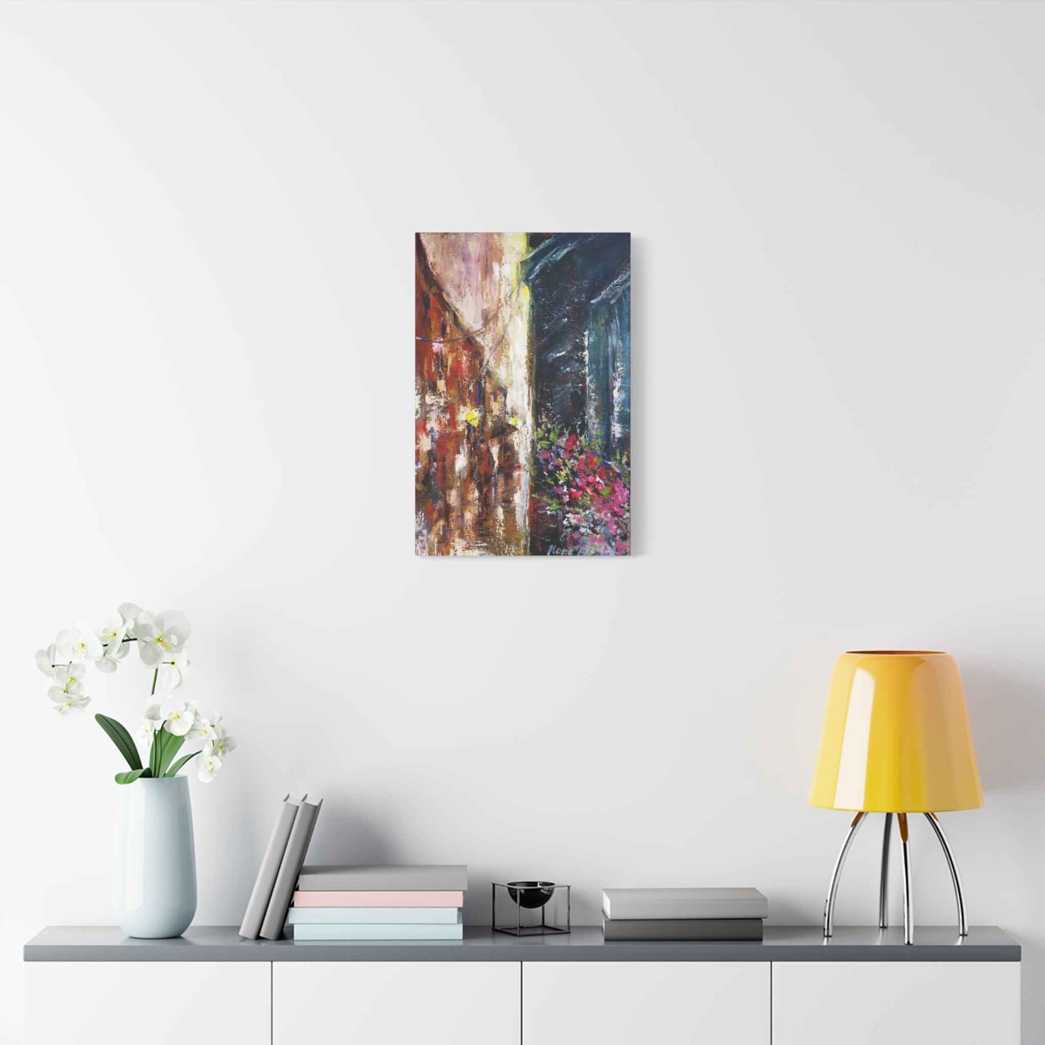 Abstract Floral Canvas Art – Matte Stretched Street Art Painting - TheKaraHan
