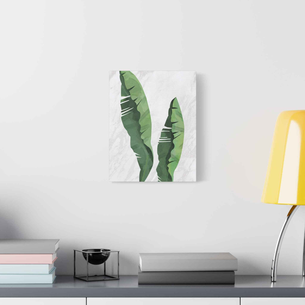 Banana Leaf Canvas Wall Art - Matte Stretched 1.25" - TheKaraHan