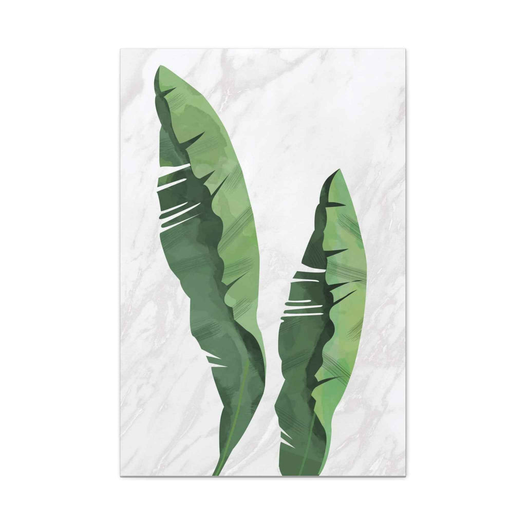 Banana Leaf Canvas Wall Art - Matte Stretched 1.25" - TheKaraHan