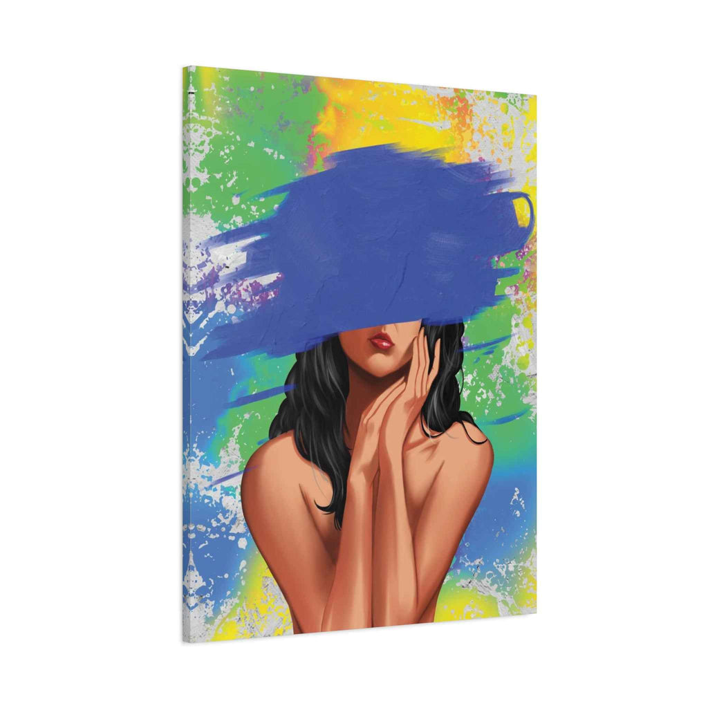Abstract Portrait Canvas Print — Colorful Brushstroke Woman Art, Matte Stretched Canvas 1.25" - TheKaraHan