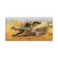 Golden Crocodile Canvas Wall Art