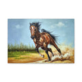 Running Stallion Matte Canvas Print — Horse Wall Art, Stretched 1.25" 