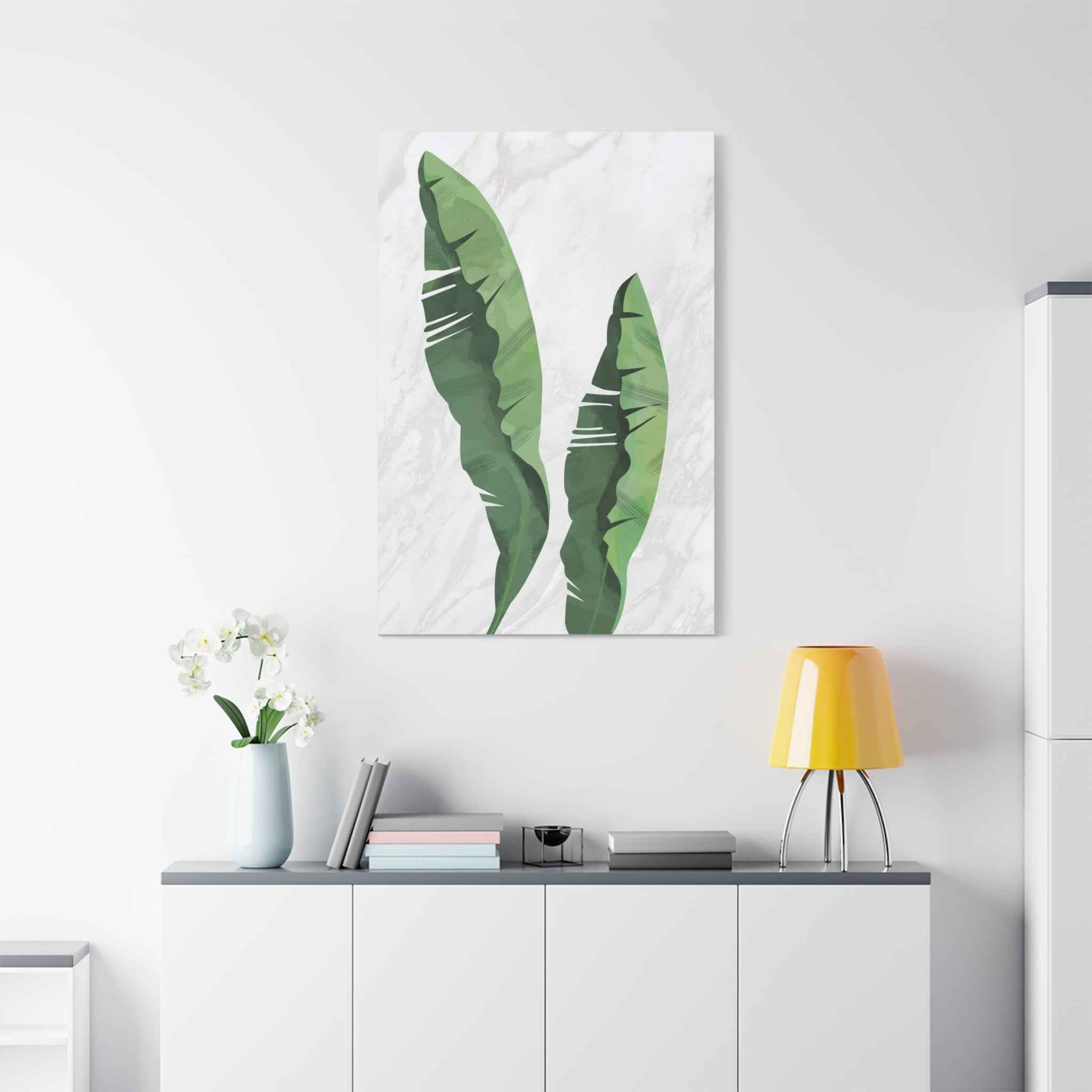 Banana Leaf Canvas Wall Art - Matte Stretched 1.25" - TheKaraHan