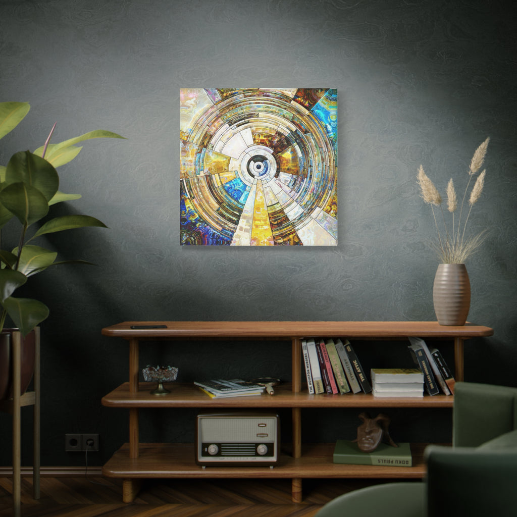 Abstract Geometric Mandala Matte Canvas Print — Stretched Wall Art