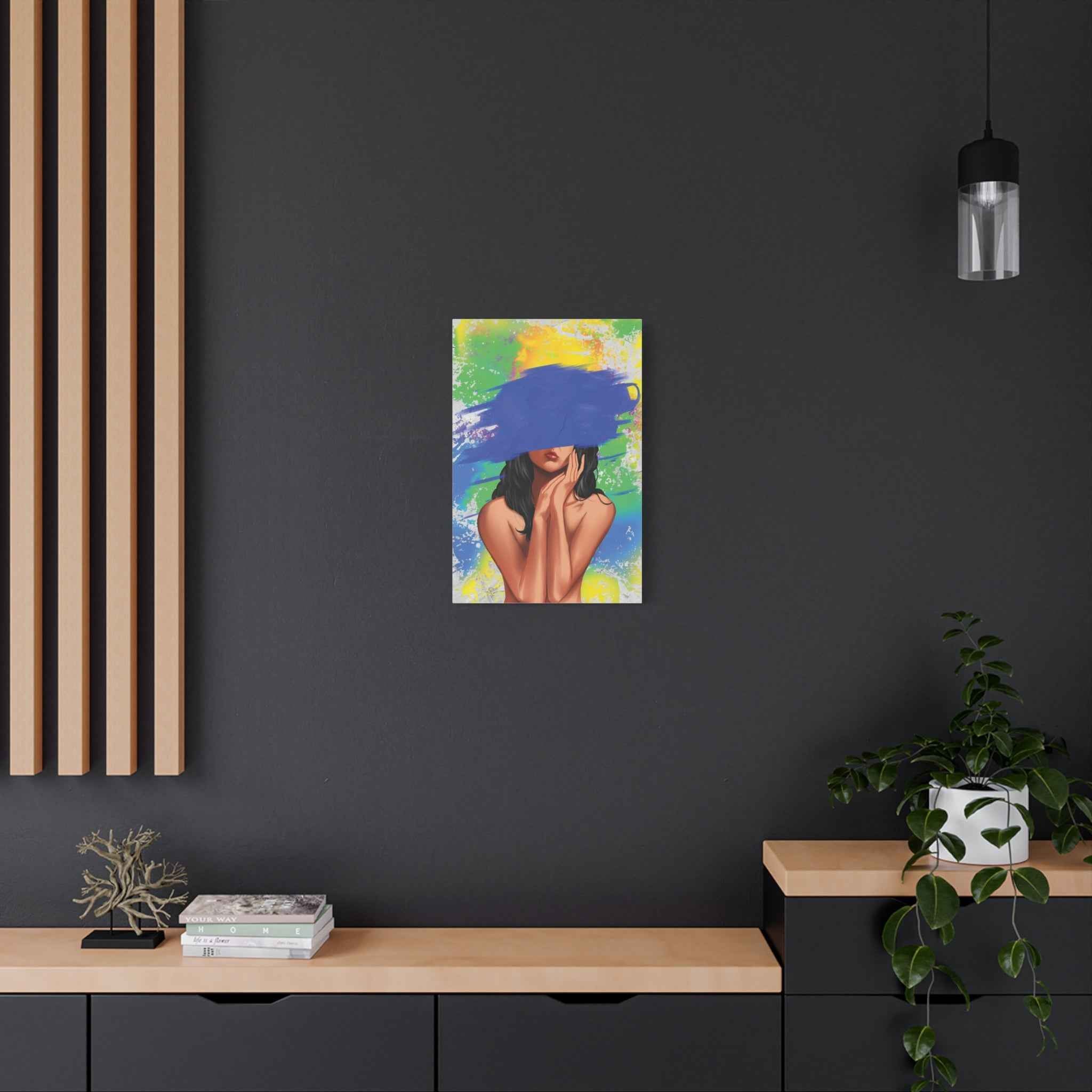 Abstract Portrait Canvas Print — Colorful Brushstroke Woman Art, Matte Stretched Canvas 1.25" - TheKaraHan