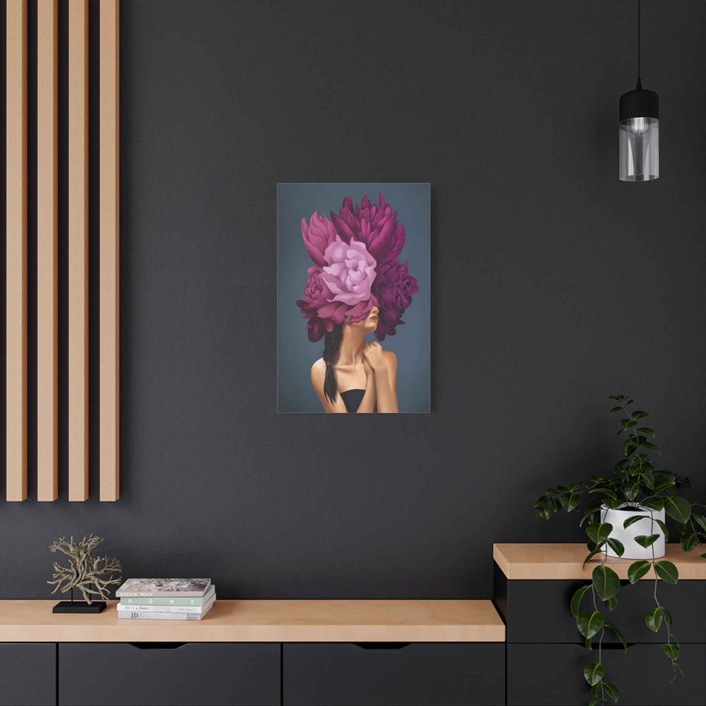 Floral Masked Woman Wall Art - TheKaraHan