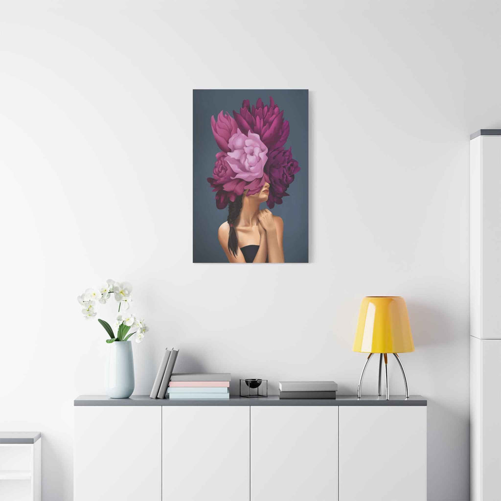 Floral Masked Woman Wall Art - TheKaraHan