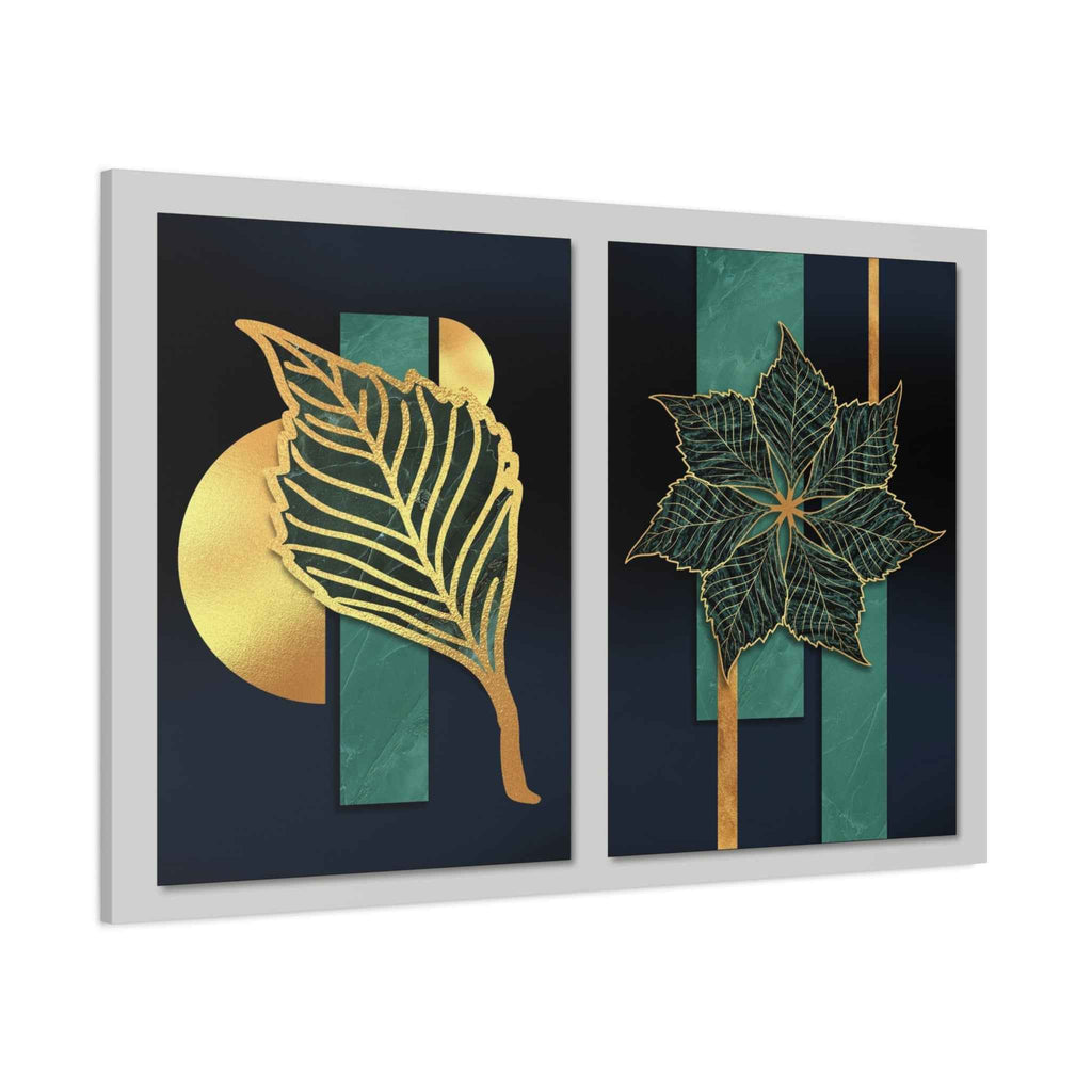 Gold Leaf Wall Art - Botanical Abstract Prints