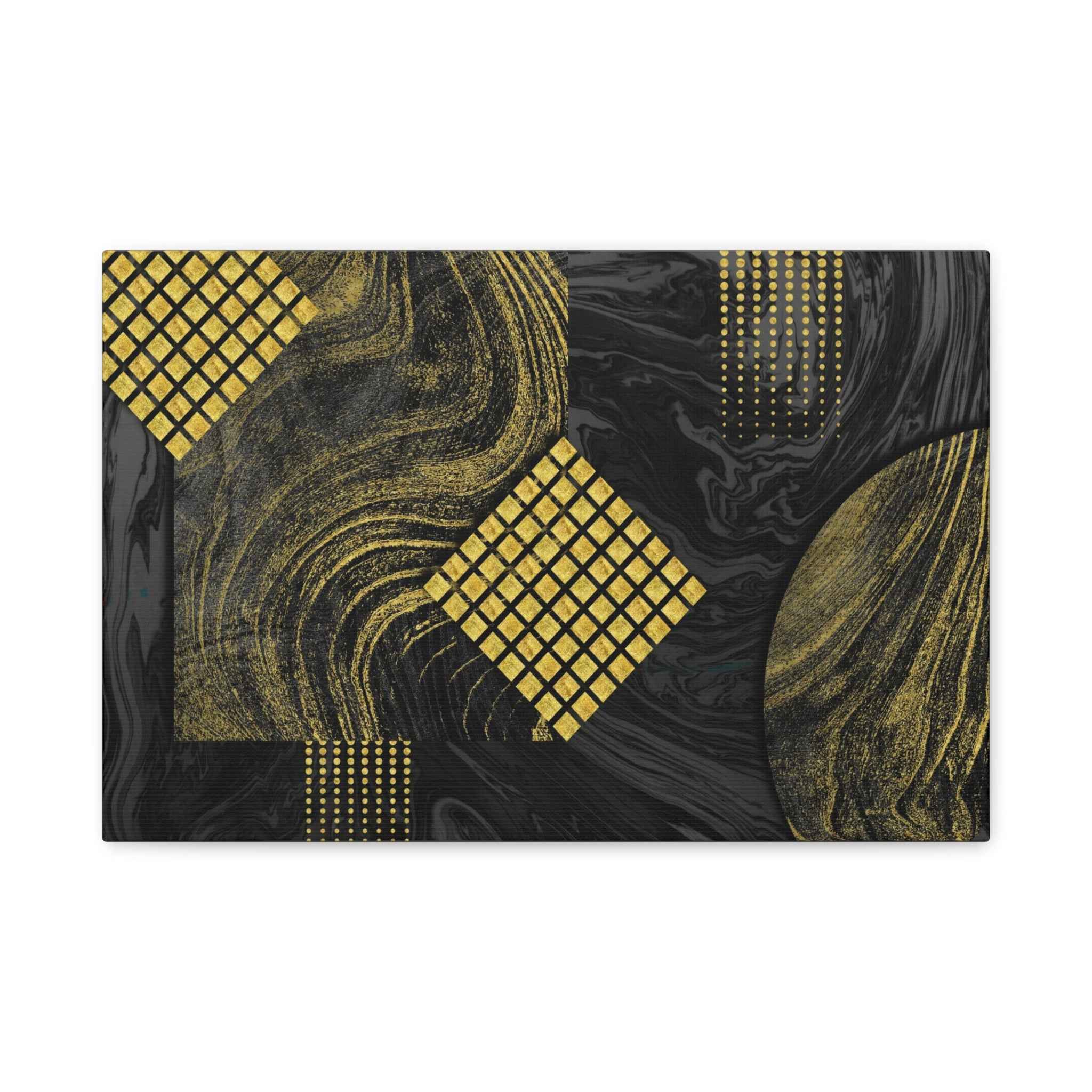 Black and Gold Wall Art - Abstract Canvas Wall Art for Modern Luxury Decor