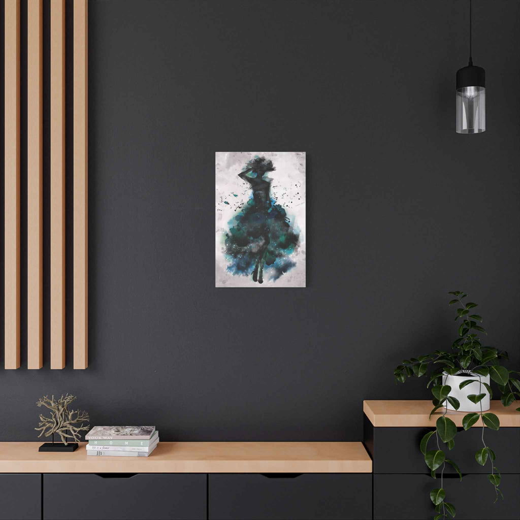 Teal Ballerina Canvas Art - Watercolor Matte Print - TheKaraHan