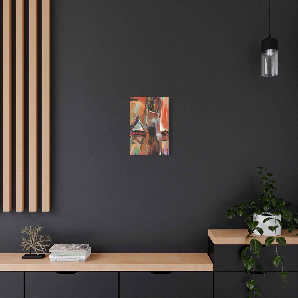 Abstract Woman Portrait Canvas - Stretched Matte Canvas Art - TheKaraHan