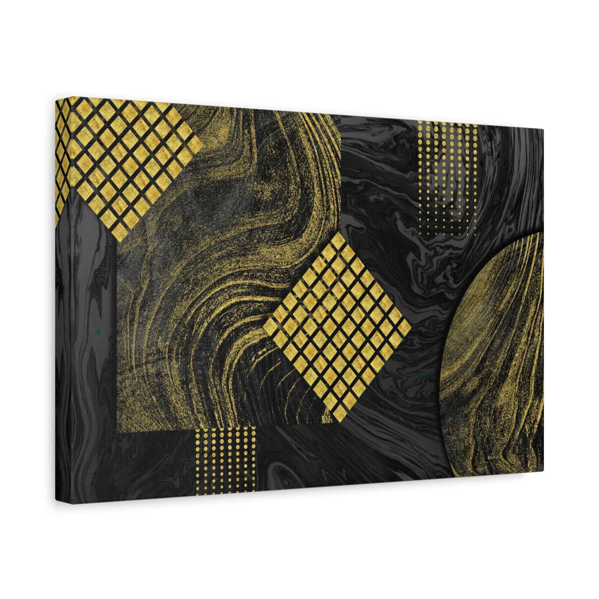 Black and Gold Wall Art - Abstract Canvas Wall Art for Modern Luxury Decor