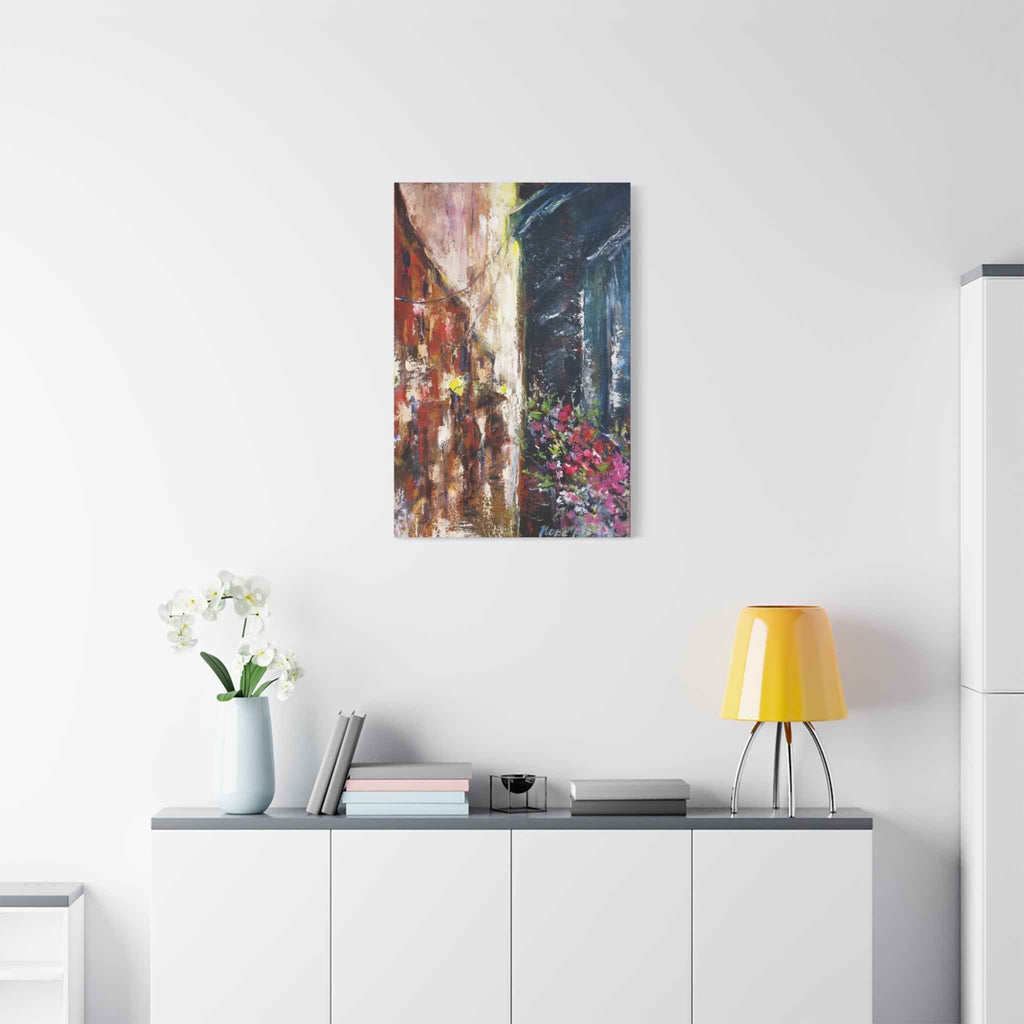 Abstract Floral Canvas Art – Matte Stretched Street Art Painting - TheKaraHan
