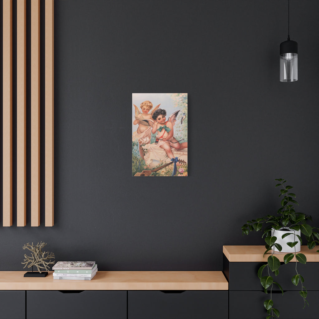 Cherubs Vintage Art Print - Romantic Angel Wall Decor Canvas - TheKaraHan