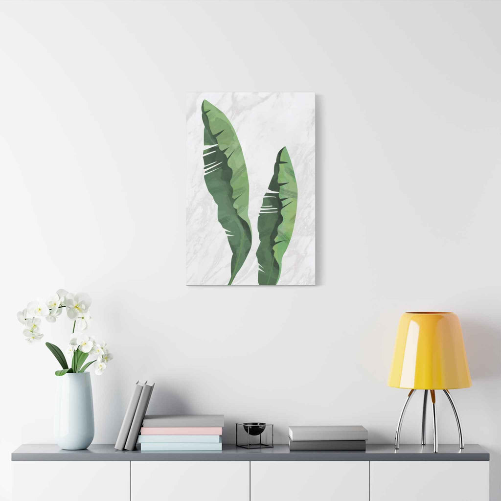 Banana Leaf Canvas Wall Art - Matte Stretched 1.25" - TheKaraHan