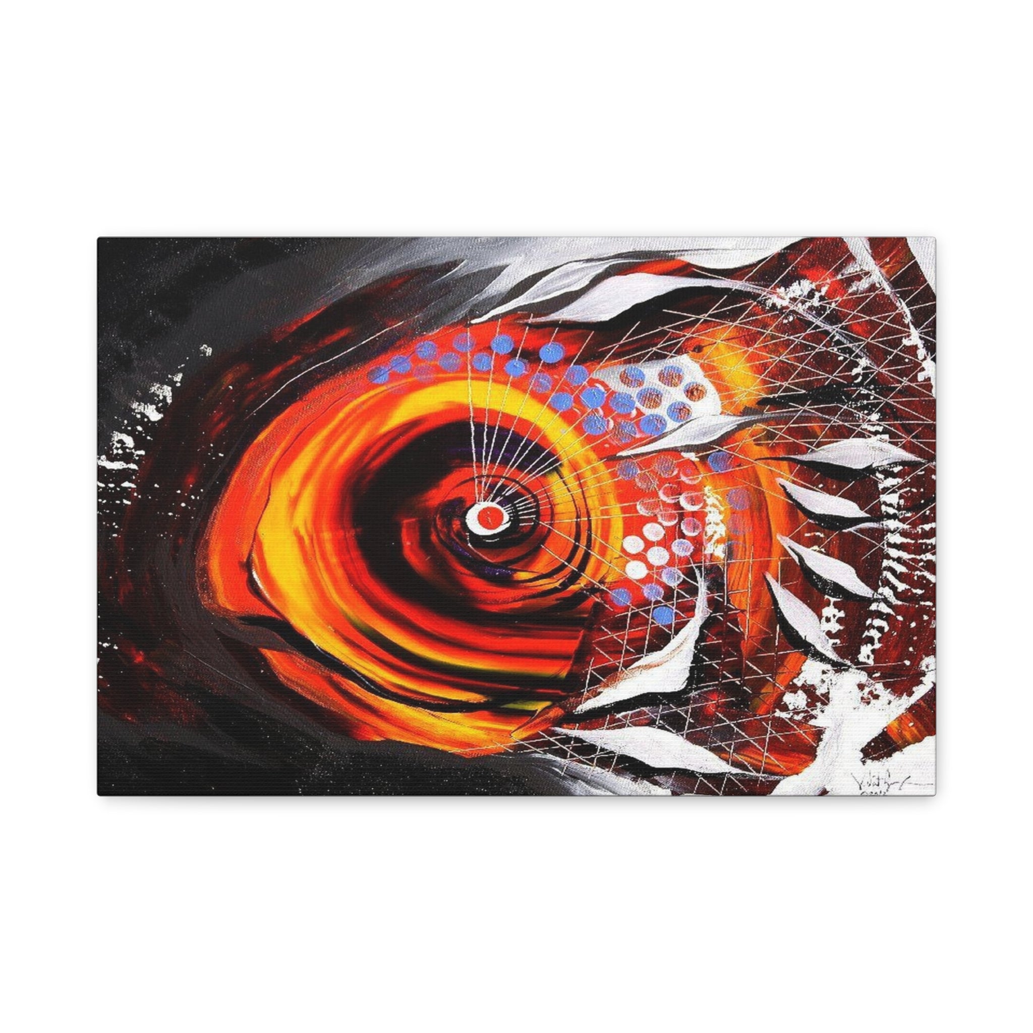 Abstract Fire Vortex Canvas 
