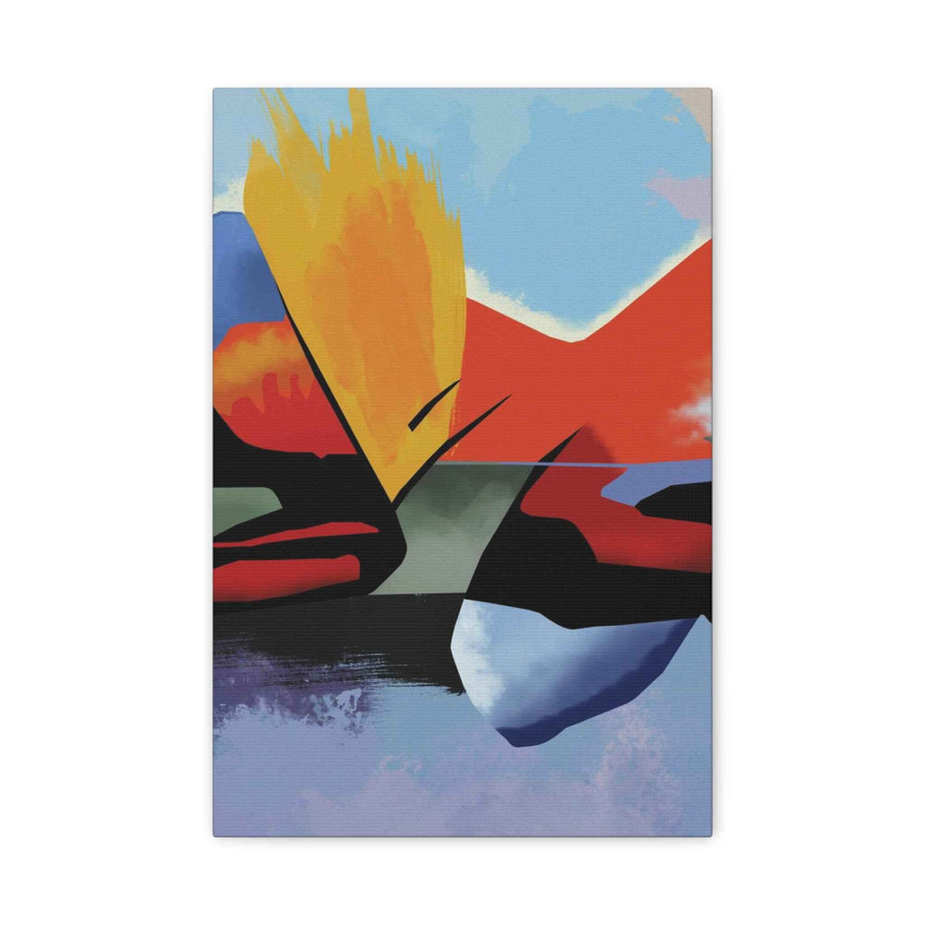 Abstract Color Block Canvas Art — Modern Stretched Matte Wall Print - TheKaraHan