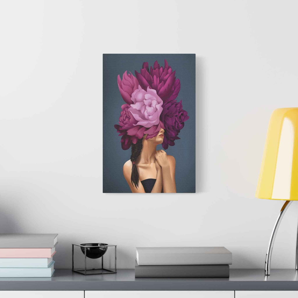 Floral Masked Woman Wall Art - TheKaraHan