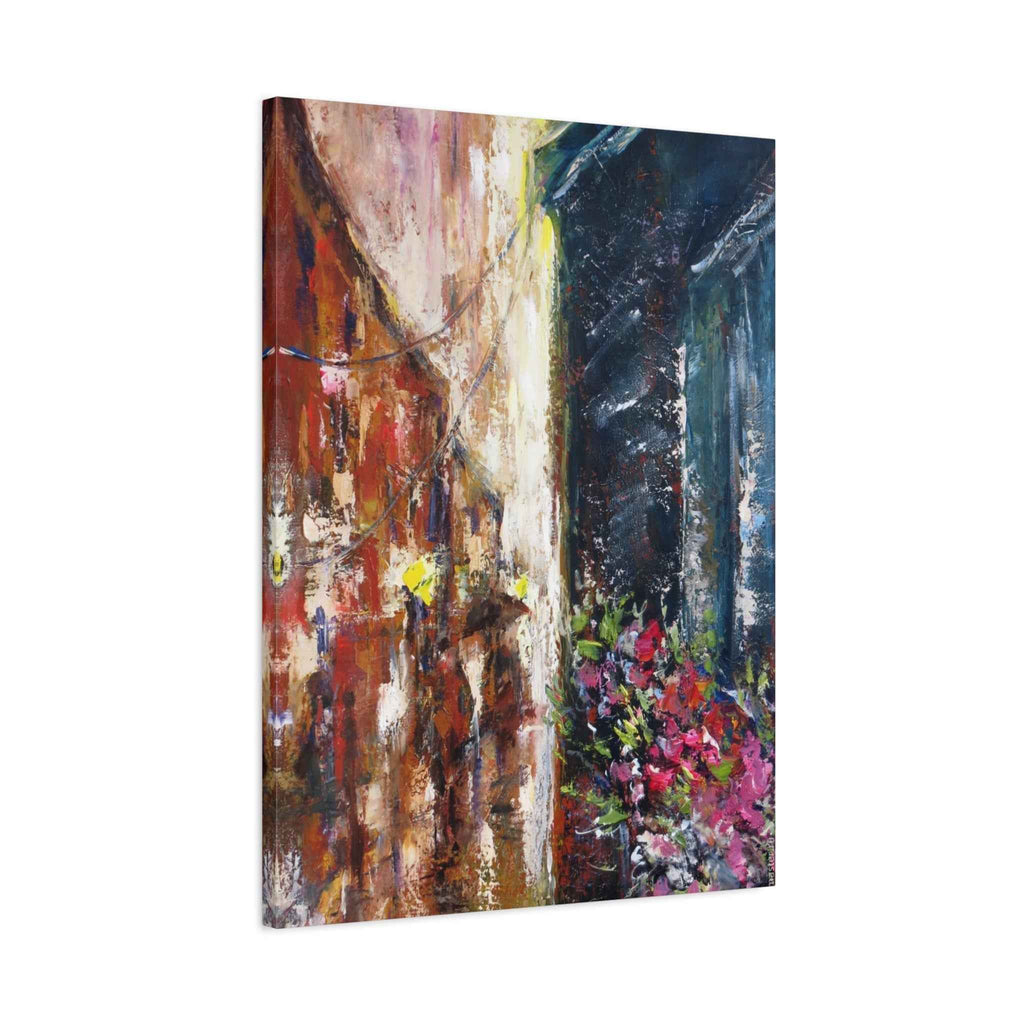 Abstract Floral Canvas Art – Matte Stretched Street Art Painting - TheKaraHan