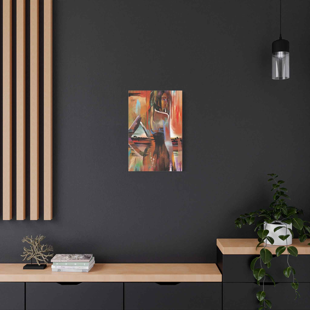 Abstract Woman Portrait Canvas - Stretched Matte Canvas Art - TheKaraHan