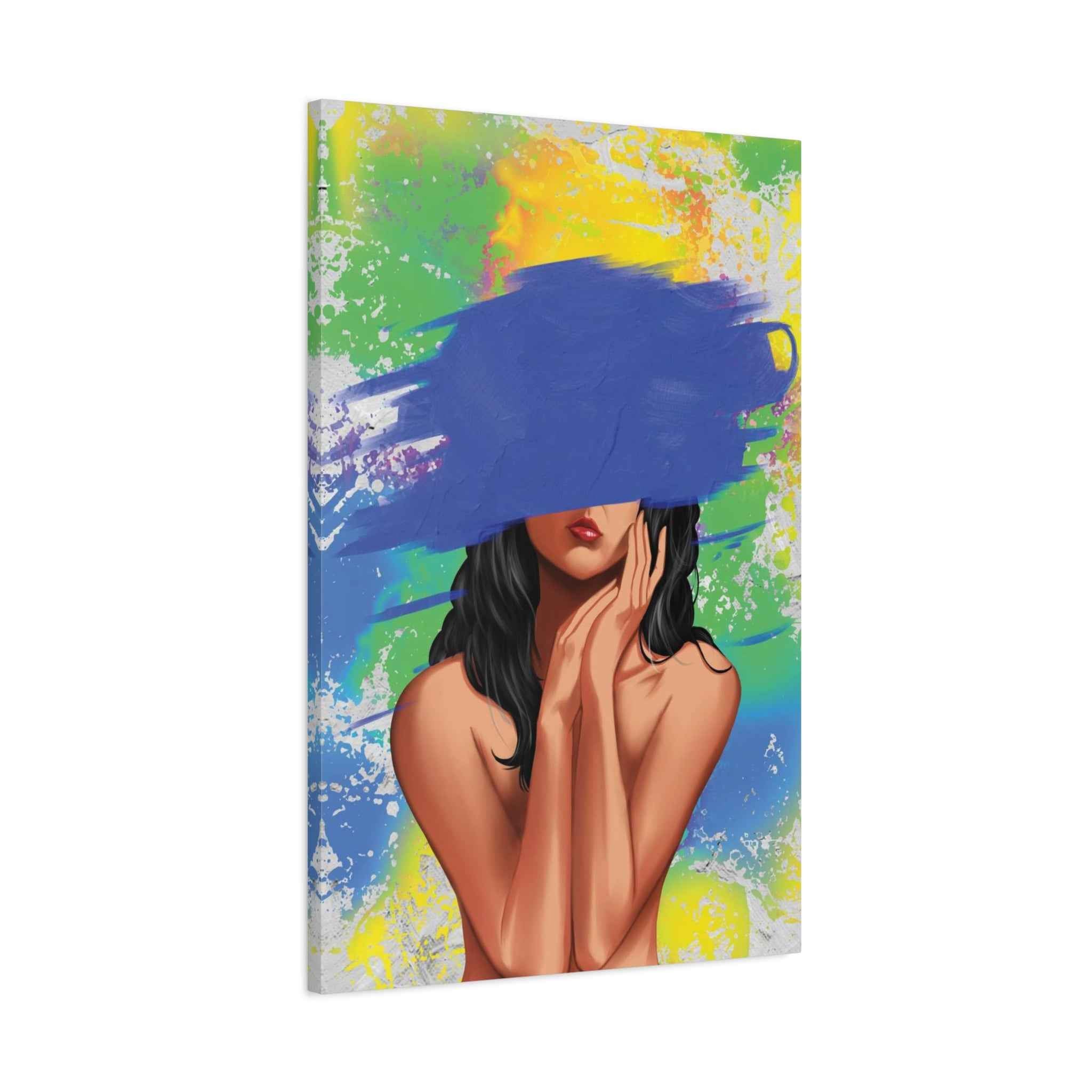 Abstract Portrait Canvas Print — Colorful Brushstroke Woman Art, Matte Stretched Canvas 1.25" - TheKaraHan