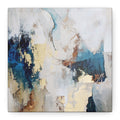 Abstract Blue Gold Matte Canvas (Stretched) 