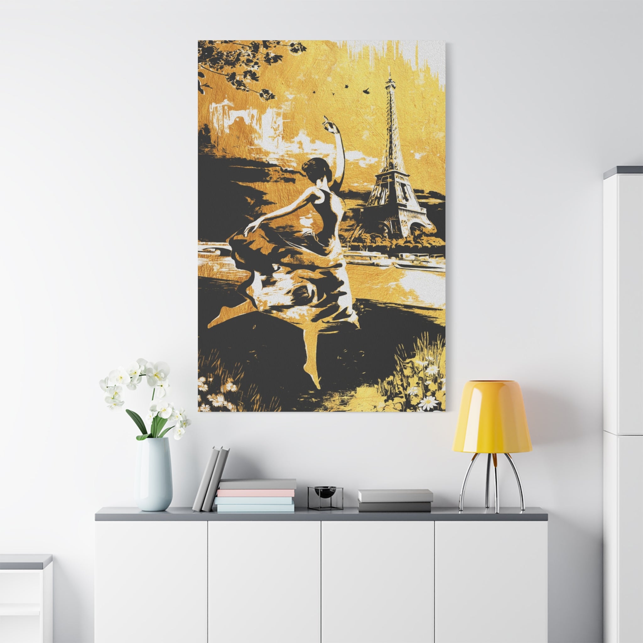 Ballet in Paris Canvas Print — Eiffel Tower Dancer Wall Art