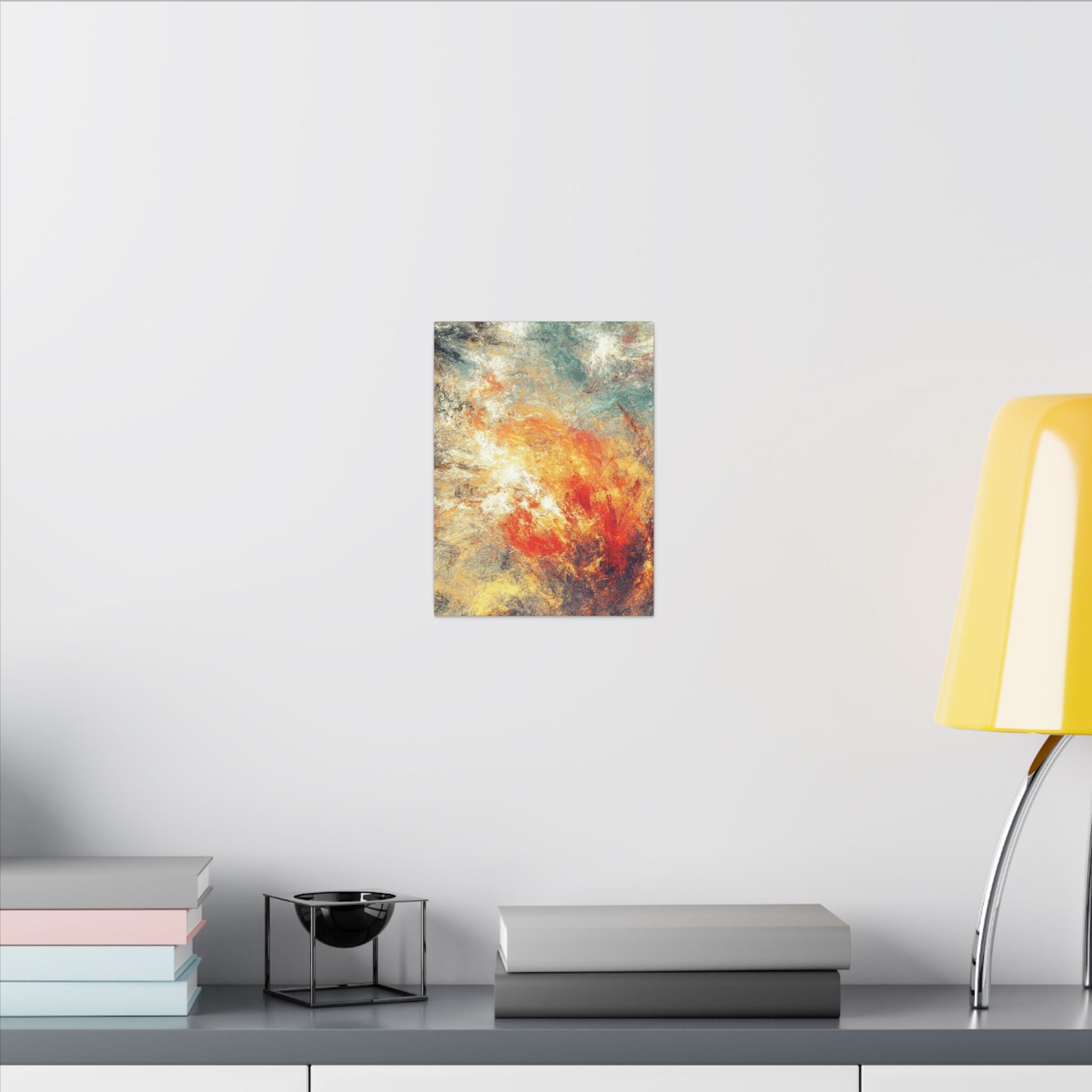 Abstract Nebula Canvas Wall Art — Colorful Modern Stretched Matte Print 