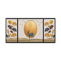 Golden Deer Wall Art – Luxury Ginkgo Leaves Canvas Print