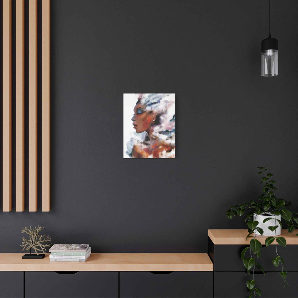 Abstract Watercolor Woman Art - Dreamy Canvas Portrait Wall Decor - TheKaraHan