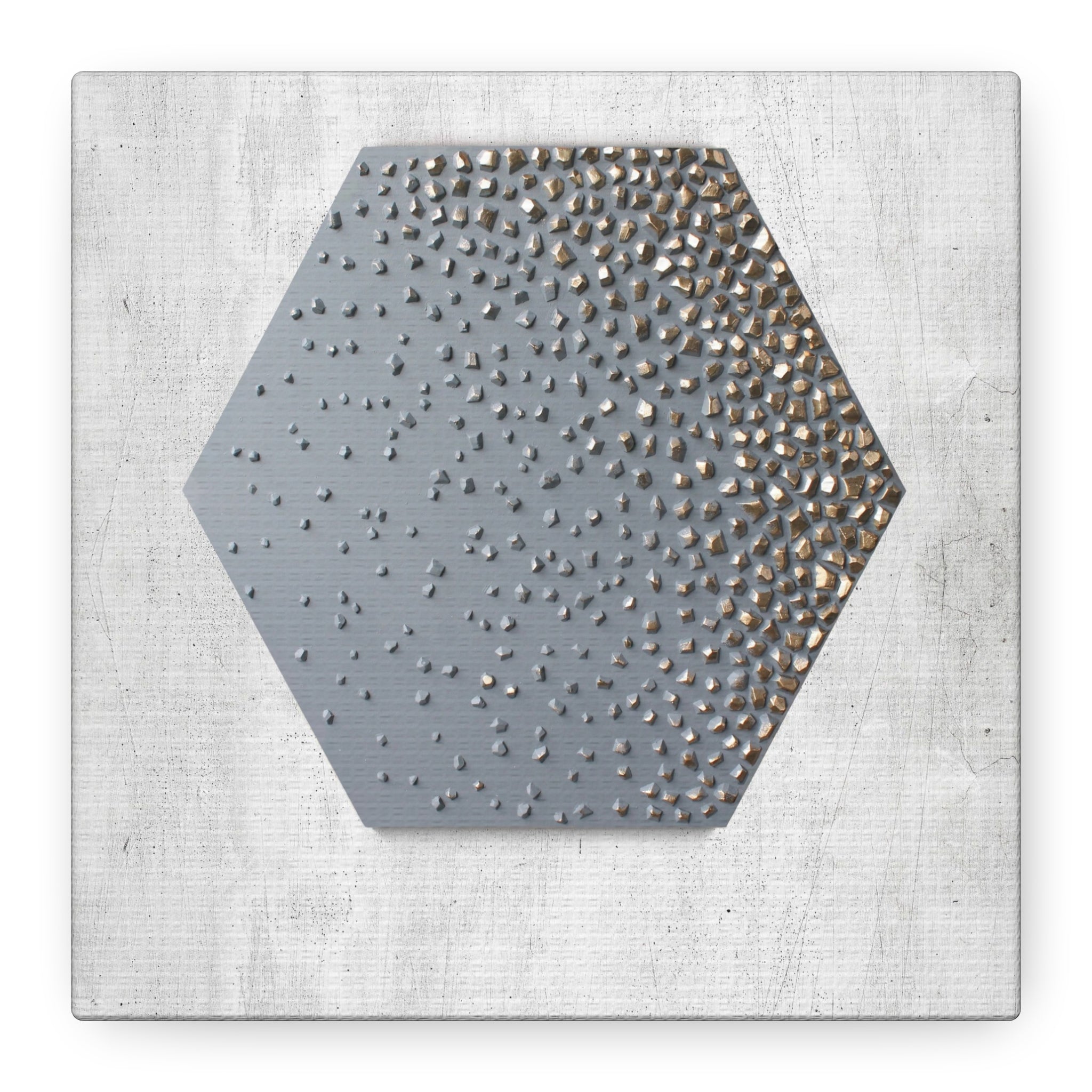 Hexagon Raindrop Texture Matte Canvas Wall Art 