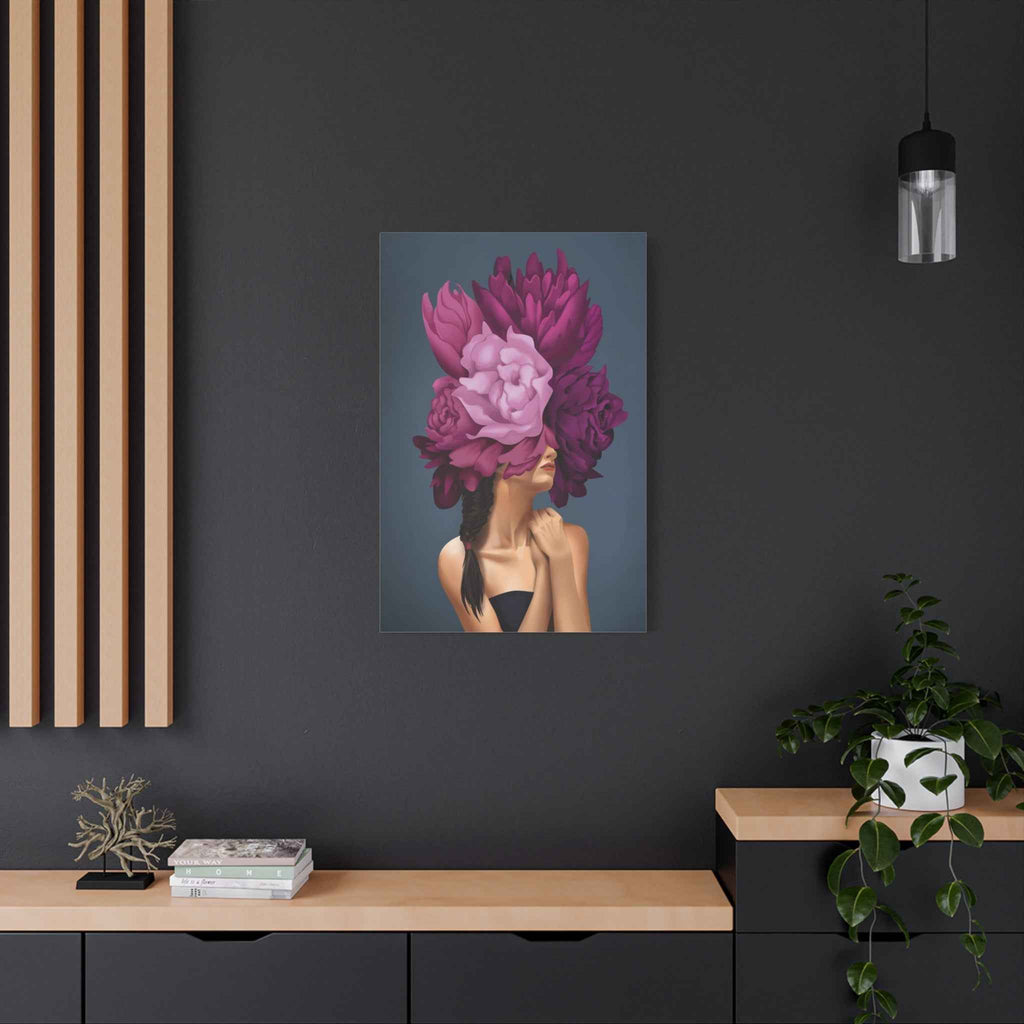 Floral Masked Woman Wall Art - TheKaraHan